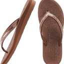 ONCAI Women's Flip Flops with Rhinestone, Arch Support Yoga Mat Comfort Walking Summer Beach Thong Sandals with Plantar Fasciitis Rubber Soles US Size 5-11