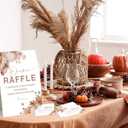 Baby Shower Games - Little Pumpkin Diaper Raffle, 1 Sign and 50 Diaper Raffle Tickets, Gender Reveal Game, Fall Baby Shower Decoration Supplies (RNB04)