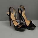 Platform Stiletto High Heels for Women, Round Open Toe Ankle Strap Sexy Heeled Sandals for Wedding Party Dress (8, Black)