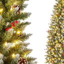 6ft Pre-lit Artificial Christmas Tree Slim Artificial Xmas Tree with 300 LED Light