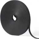 1/2in x 100ft Hook and Loop Roll | Double-Sided Strips, Self-Gripping Straps | Reusable Multi-Purpose Wrap Fasteners for Home, Office, Data Center, and More (Black)