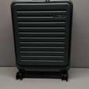 TydeCkare 20 Inch Carry On Luggage with Front Pocket, 21.65 * 15.35 * 7.87" Suitable for Airplane Overhead Bin, 34L Lightweight PC+ABS Hardshell with YKK Zipper, TSA Lock Approved, Dark Green