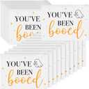 100 Pcs Halloween Makeup Cosmetic Bag Bulk PVC You Have Been Booed Bag Halloween Boo Basket Stuffer Item Ghost Party Favor Toiletry Travel Pouch with Zipper for Candy Goodie Birthday Gift Accessory