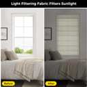UNISHADES no Drill Cordless Roman Shades for Windows, 28" W × 64" H - Light Filtering - Linen - Beige