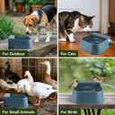 Automatic Dog Water Dispenser Outdoor 68OZ Auto Fill Dog Water Bowl for 3/4’’ GHT Male Faucet Easy Clean Pet Waterer with 5ft Water Hose