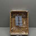 YAHUAN Water Hyacinth Storage Basket, Handwoven, 15.35L x 12W x 4.72H in, Brown