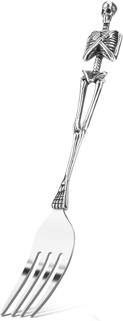 Dinner Fork, Premium Stainless Steel Dinner Forks, Handmade, Dishwasher Safe (Silver), Use for Home, Kitchen or Restaurant, or Halloween Decorations (1 pcs fork)