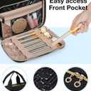 BAGSMART Toiletry Bag Hanging Travel Makeup Organizer with TSA Approved Transparent Cosmetic Bag Makeup Bag for Full Sized Toiletries, Large-Blck
