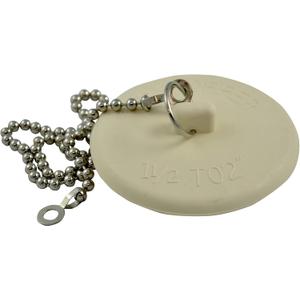 Danco 80783 Fit-All Rubber Stopper, Tub Drain, White (Tub Drain Stopper (1.5-2 in))