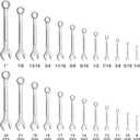 24-Piece All-Purpose Master Combination Wrench Set with Roll-up Pouch | SAE 1/4 to 1, Metric 8mm to 24mm | Perfect for General Household, Garage, Auto Repairs, Car, Truck, Boat, and Travel Emergency