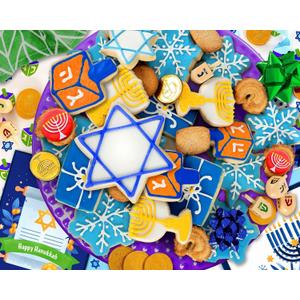 Springbok Hanukkah Cookies 500 Piece Jigsaw Puzzle for Adults and Family - Unique Cut Pieces - Made in USA