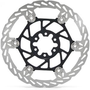 TOFR Oversize 220mm Rear Brake Disc for Surron Sur-ron Light Bee X LBX for Segway X160 X260 (Black)