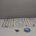 SANNO Kitchen Sink Protector Grid, 25" L X 12.8" W, Stainless Steel Rack Bottom of Kitchen Sink,Center Drain