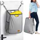 Ligereza Hanging Laundry Hamper Bag is Suitabled for Any Door,Large Capacity Hanging Laundry Basket Won't Scratch the Door Paint,Over the Door Laundry Hamper with Big Metal Rim Opening