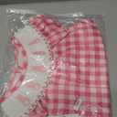 Gueuusu Newborn Baby Girl Easter Outfit Bunny Embroidery Smocked Bubble Romper Short Sleeve One Piece Bodysuit Infant Clothes (6-12 Months, Plaid)