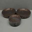 FLOWERCAT 100PCS Clear Brown Plastic Plates - Heavy Duty Plastic Plates Disposable for party &Wedding - Serve for 50Guests party (10inch & 7inch)(Mocha Mousse)