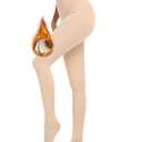 RISSCAN Fleece Lined Tights for Women Warm Control Top Pantyhose High Waist Thermal leggings Stirrup Footed Tights Size XL