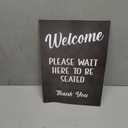 Welcome Sign Stand - Freestanding or Adhesive, Blackboard Effect Acrylic Stand for Cafes, Restaurants or Pubs