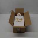 DjinnGlory 50 Pack Small White & Gold Foil Thank You Paper Gift Bags with Handles 9 x5.5 x3.15 Inch and 50 Tissue Paper for Wedding Baby Shower Birthday Mother's Day Graduation Favors Goodies