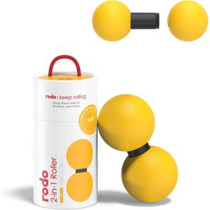 Rodo 2-in-1 Soft Peanut & Lacrosse Ball Roller | Deep Tissue Massage Tool for Fascia, Plantar Fasciitis, Hips & Back | Mobility & Recovery Roller | Compact, Travel-Friendly, Pilates, Therapy Ready