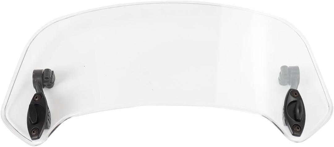 36cm Motorcycle Wind Deflector Clear Lens Adjustable Clip Windshield Extension Universal Fit for Most Motorcycle Scooter,White