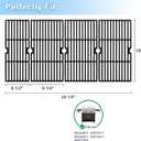 18 Inch Grill Grates for Charbroil Performance 6 Burner 463244819, 463276517, 463245917, Cast Iron Grate Grid for Char-Broil Replacement Parts 463276617, 463277918, G470-0002-W1, G470-0003-W1