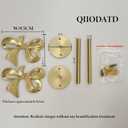 Brass Curtain Holdbacks (2 Pack) Gold Curtain Tieback Curtain Holders Backs Wall Hooks Pull Backs for Wall Mounted Home Decoration (Bow)