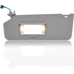 EKLN Car Sun Visor Driver Side Sun Visor with Mirror and Light Gray Fit for 2017-2021 Honda Pilot 2018-2020 Honda Ridgeline Replacement OE# 83280-TG7-A12ZB