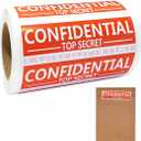 Confidential Stickers,File Handling Instructions Stickers Labels for Office Business Envelopes,4x1 Inches,500 Pcs Per Pack