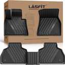 LASFIT Floor Mats Fit for BMW X7 2019-2025 2026 7 Seaters, Custom Fit TPE All Weather Waterproof Floor Mat Front & Rear Rows Car Liners for xDrive40i xDrive50i M50i M60i, Black
