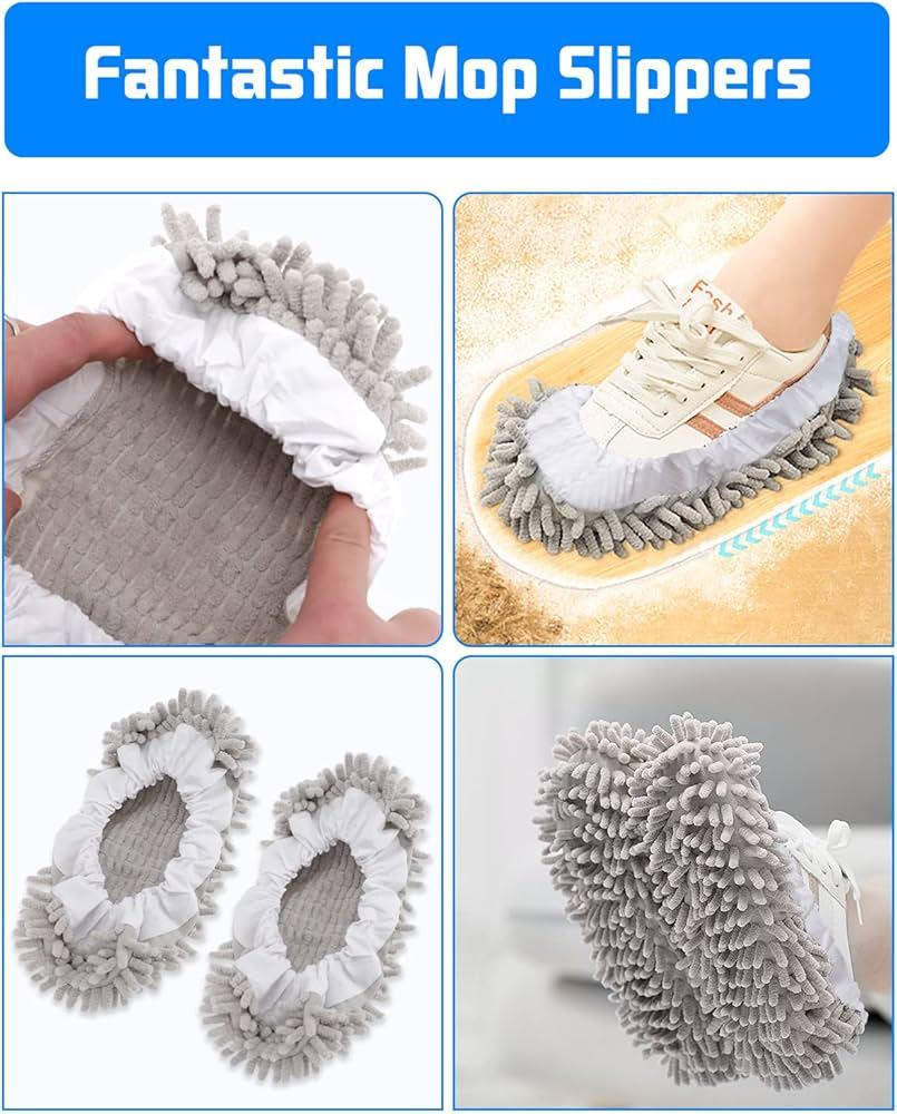 Mop Shoes 1 Pair Gray