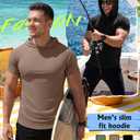 Neer 3 Pack Men's Short Sleeve Workout Hoodies, 3-Color, Large