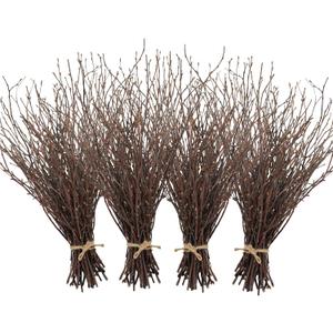 Uieke 200PCS Birch Twigs  17 Inch Natural Dried Plants Decorative Birch Branches for DIY Crafts, Birch Sticks for Vases Wedding Arrangements Home Wreath Decor (Birch-4 Bundle)