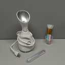 Facial Steamer for Facial Deep Cleaning, Moisturize, Unclog Pores, Face Spa, Nano Ionic Humidifier, Home Facial Warm Mist Face Steamer with Blackhead Removal Kit, Brush, Hair Band (7 Piece Set)