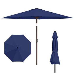 Tobeos 11FT Patio Umbrella, Outdoor Umbrella with with 8 Sturdy Fiberglass Ribs,Market Table Umbrella with Push Button Tilt and Crank,Suit for Backyard,Garden,Pool,Deck