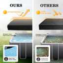 UIRWAY 12x18 FT Rectangular Pool Cover with Reflective Strips, Swimming Pool Cover for Above Ground Pool, Solar Cover Including Rope Tie and Luminous Ground Nails for Rectangular or Oval Pools