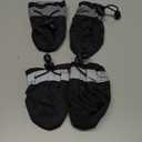 YAODHAOD Dog Shoes for Small Dogs, Puppy Dog Boots & Paw Protector for Winter Snowy Days, Anti-Slip Sole Dog Booties for Indoor Hardwood Floor 4PCS (Black,Size: 6)