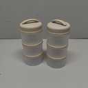 Termichy Stackable Formula Dispenser Portable Milk Powder Container, 2 Pack, Warm Grey