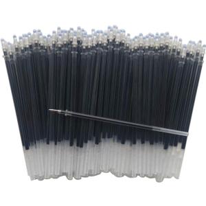 Gel Pen Refills 0.5 mm,100 Pack Pen Ink Refills,Black Ink Pen Refill,0.5 mm Metal Tip,130mm/5.1 inches,Send 2 Extra Pens,Smooth Writing.