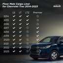 Floor Mats for Chevy Trax 2014-2023 & for Buick Encore 2013-2023 (Not GX) Front 2nd Seat Automotive Cargo Liner 4 Pcs 2014 2015 2016-2021 2022 for Chevrolet & for Buick Encore All Weather Accessories