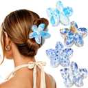 4 PCS Flower Hair Clips for Women Medium Floral Claw Clips