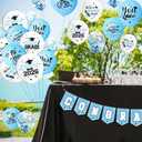 75Pcs Light Blue Graduation Balloons Decorations Class of 2026 Graduation Party Supplies with Grad Balloon Ribbons for Grad Party Decoration