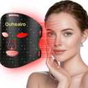 Red Light Therapy for Face, Near-lnfrared 850 LED Face Mask Light Therapy 3 Modes Portable Led Face Mask Light Therapy with Rechargeable Remote, Red Light Therapy Mask with Timing Function