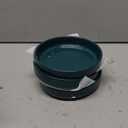 Ceramic Cat Bowls,Shallow Cat Dishes for Food and Water, 6 inch Matte Finish Wide Cat Food Bowl,Whisker Fatigue Free Pet Puppy Kitten Bowl Set of 3,Dishwasher Safe (Blackish green-3pack)