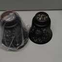 4 pack ceiling fan light covers- small lamp shades,mini lamp shades,metal lamp shade for pendant light shade, wall lamp, with 1-5/8" Fitter, 4-3/4" Height and 4-3/4" Diameter, black and gold colors.