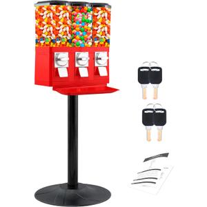 Candy Machine Dispenser Gumball & Candy Vending Machine Supports Large Gum Balls with Coin Operated for Commercial Use Includes Anti Theft Lock Meets FDA Norms