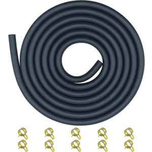 Strongthium 3/16 Fuel Line Hose Set with 10 Pieces Clamps Rubber Gas Tube for ATV Go-carts Mini Bikes 196cc 212cc 6.5hp 5.5hp 8hp 9hp 11hp 13hp Small Engines Generators 6.6 FT