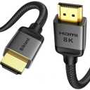 Silkland HDMI 2.1 Cable 20FT, [4K@240Hz 144Hz 120Hz, 8K@60Hz] 1440P Ultra High Speed HDMI Cable 48Gbps (Upgrade Braided), HDR10+, eARC, HDCP 2.3, Compatible for Xbox/PS5/PS4/Roku TV (Grey)