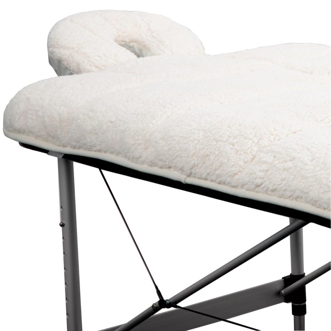 ForPro Premium Quilted Fleece Table Pad Set, Natural, Extra Soft, Hypoallergenic, for Massage Tables, Includes Massage Table Pad and Face Rest Cover, Pink
