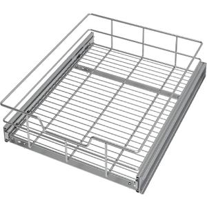 Pull Out Cabinet Organizer 14" W X 22" D, Slide Out Drawers For Kitchen Organizers and Storage, Pull Out Drawers For Cabinets Capacity Heavy Duty Caddy, Cabinet Shelves Chrome-Plated, Bathroom Pantry